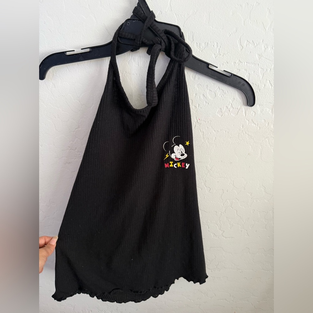 Disney Black Mickey Mouse women’s tie neck